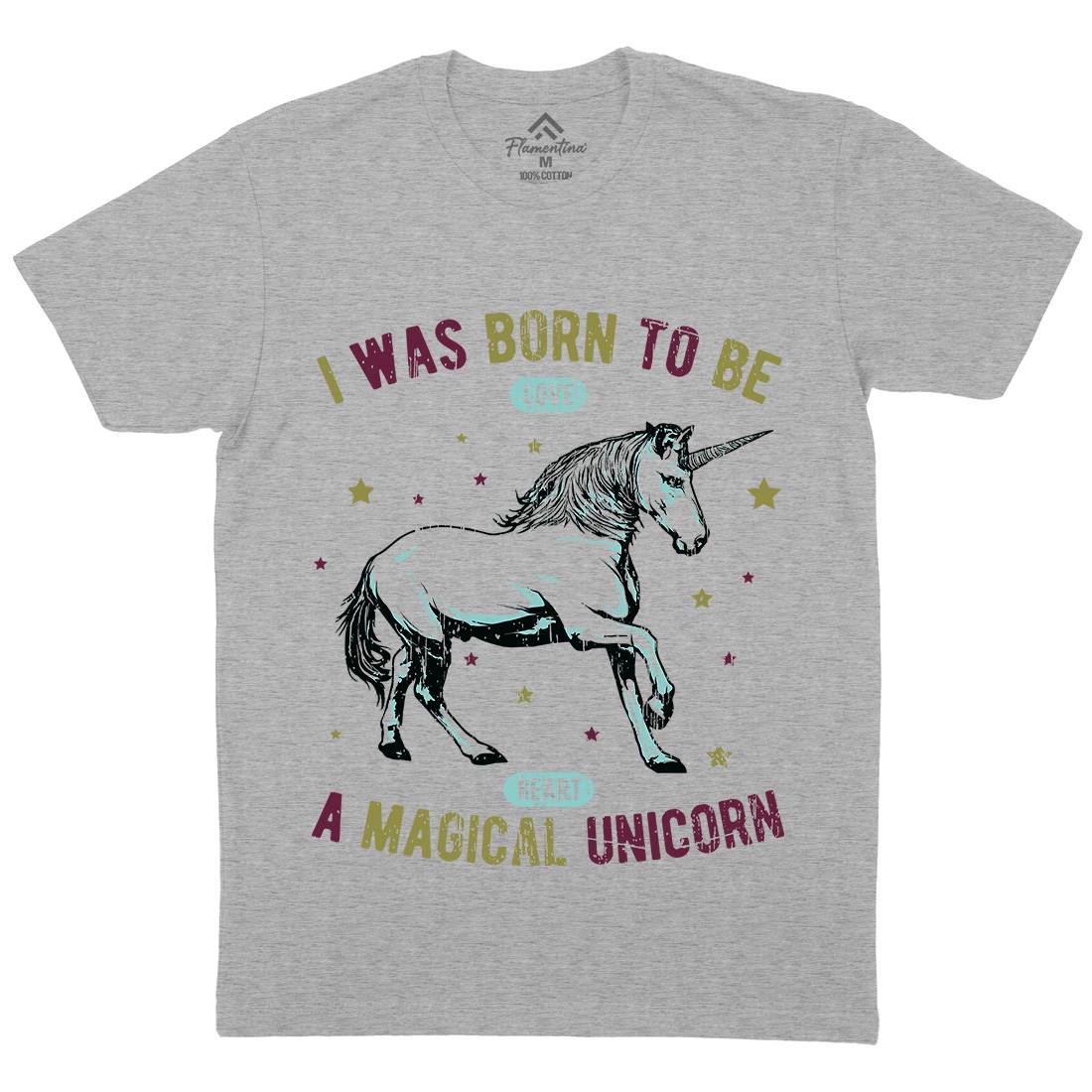 Magical Unicorn Mens Crew Neck T-Shirt Animals B739