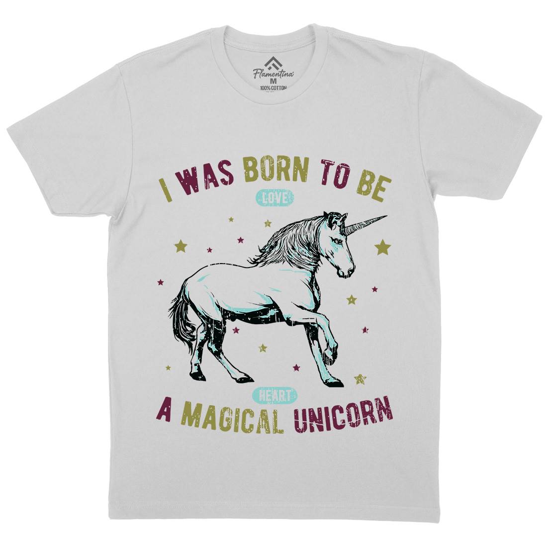 Magical Unicorn Mens Crew Neck T-Shirt Animals B739