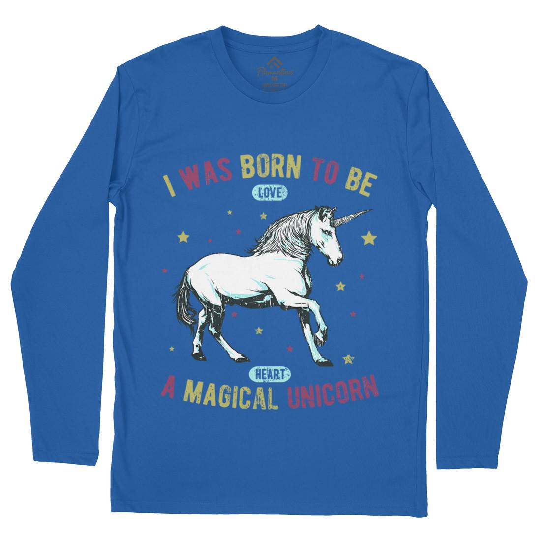 Magical Unicorn Mens Long Sleeve T-Shirt Animals B739