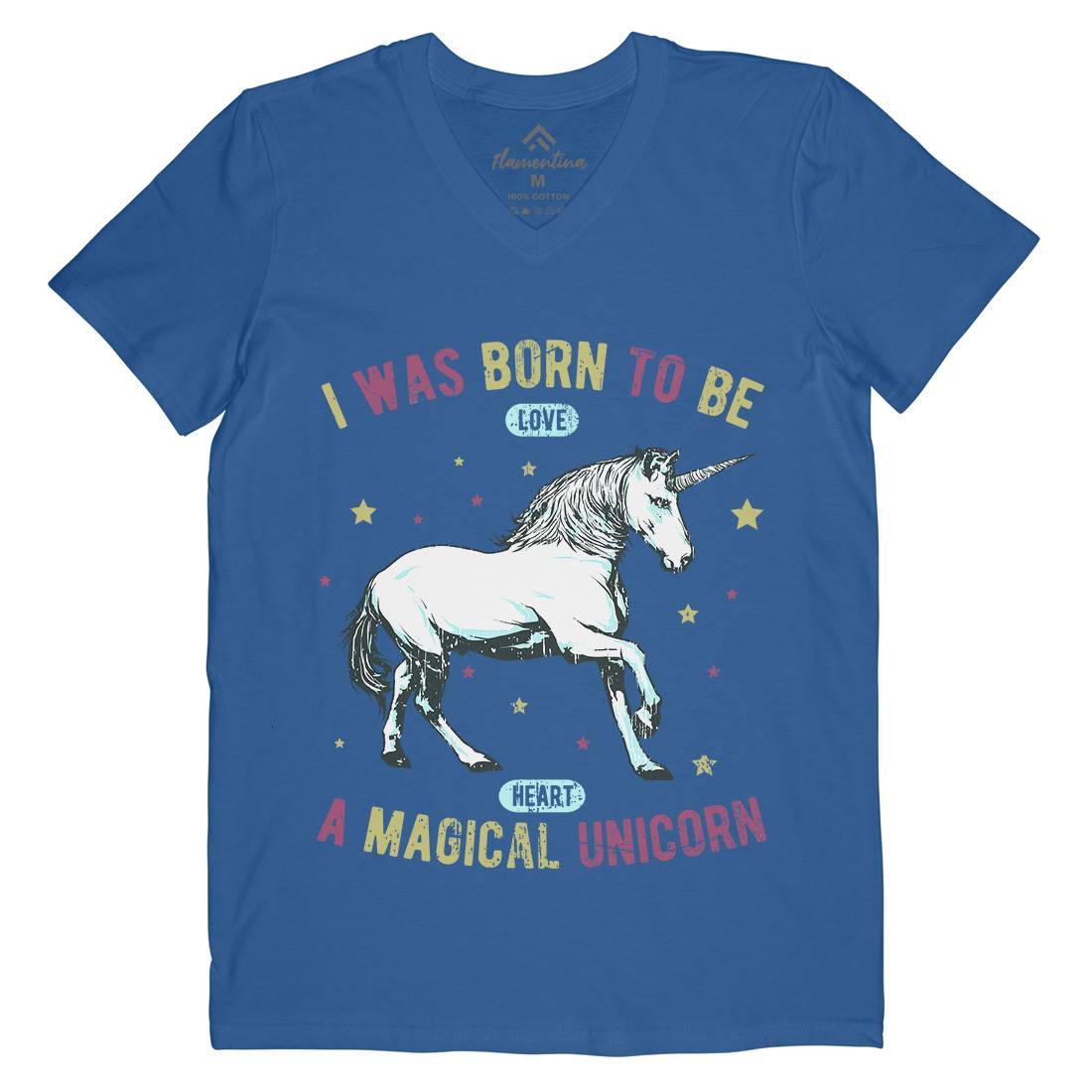 Magical Unicorn Mens V-Neck T-Shirt Animals B739