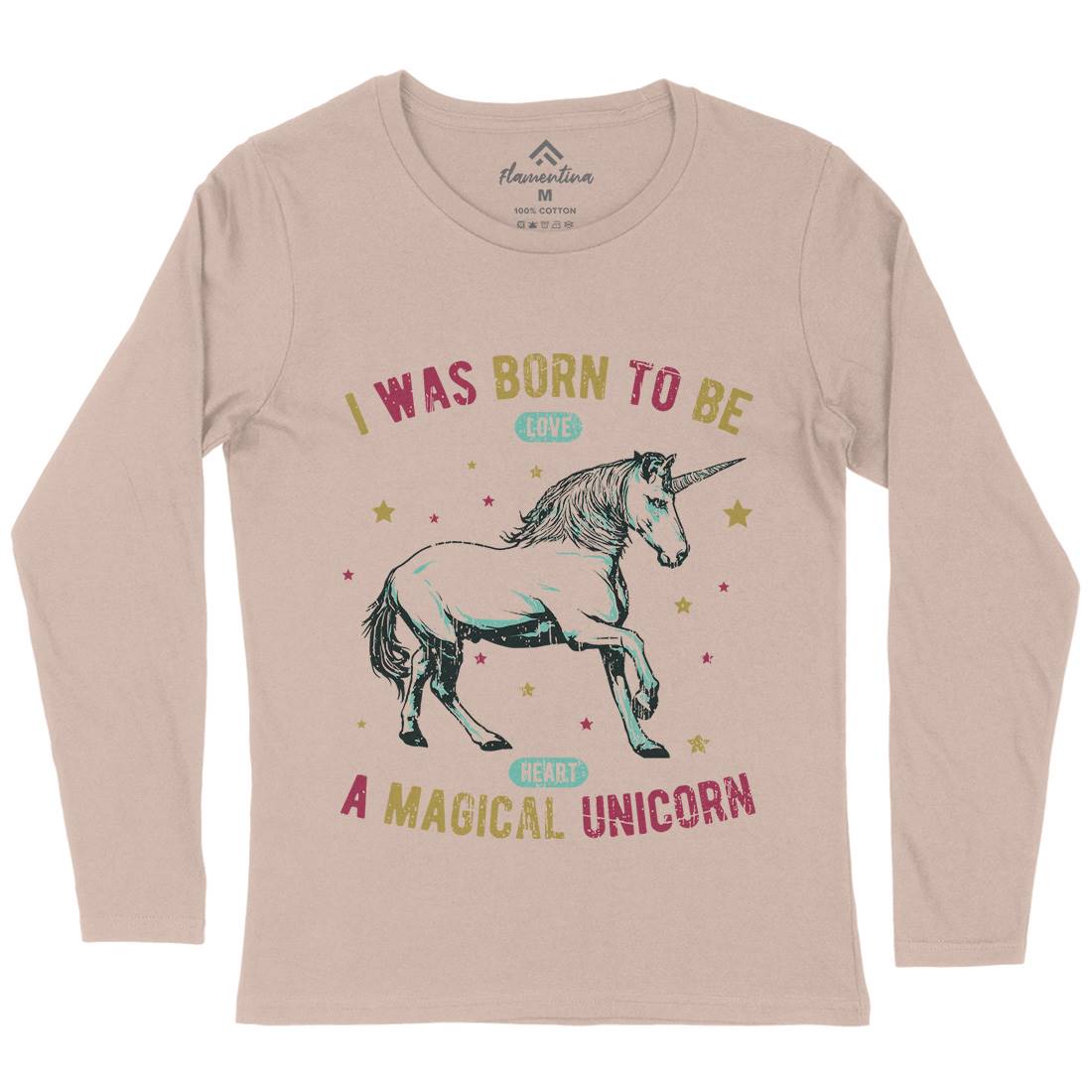 Magical Unicorn Womens Long Sleeve T-Shirt Animals B739