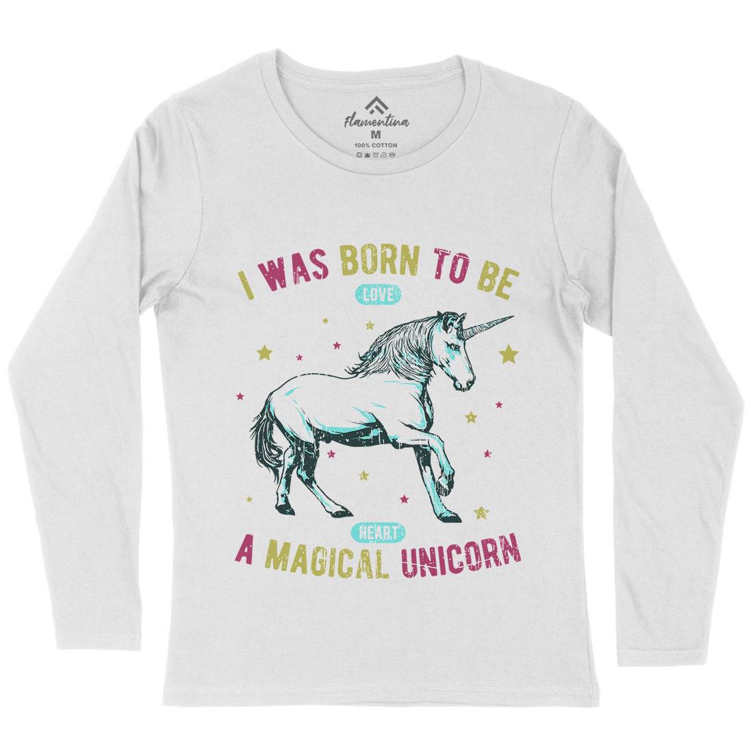 Magical Unicorn Womens Long Sleeve T-Shirt Animals B739