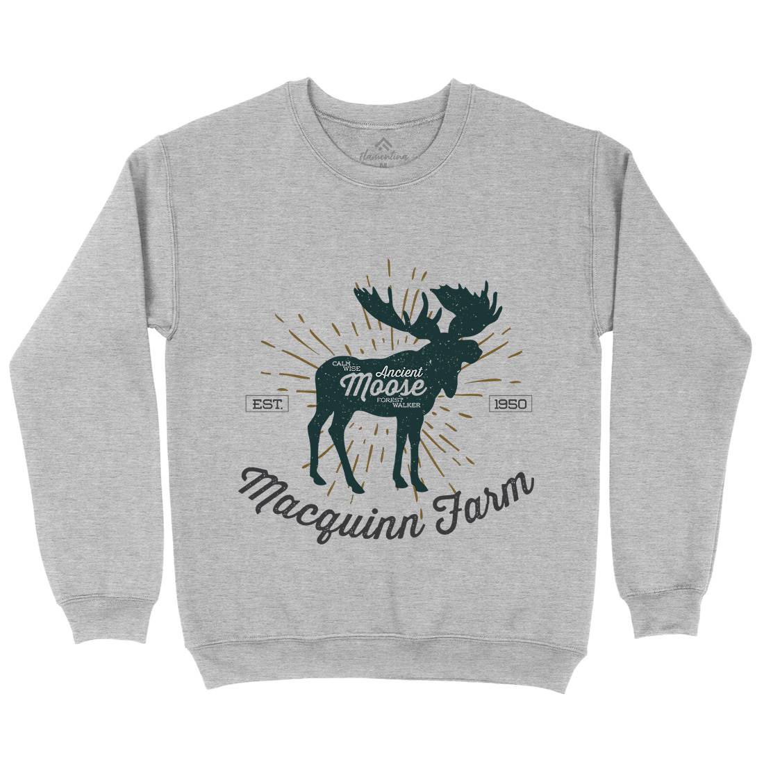 Moose Farm Mens Crew Neck Sweatshirt Animals B740