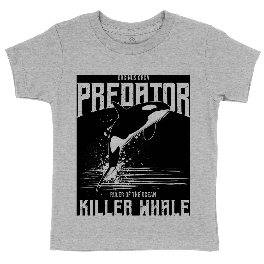 Orca Predator Kids Organic Crew Neck T-Shirt Animals B741