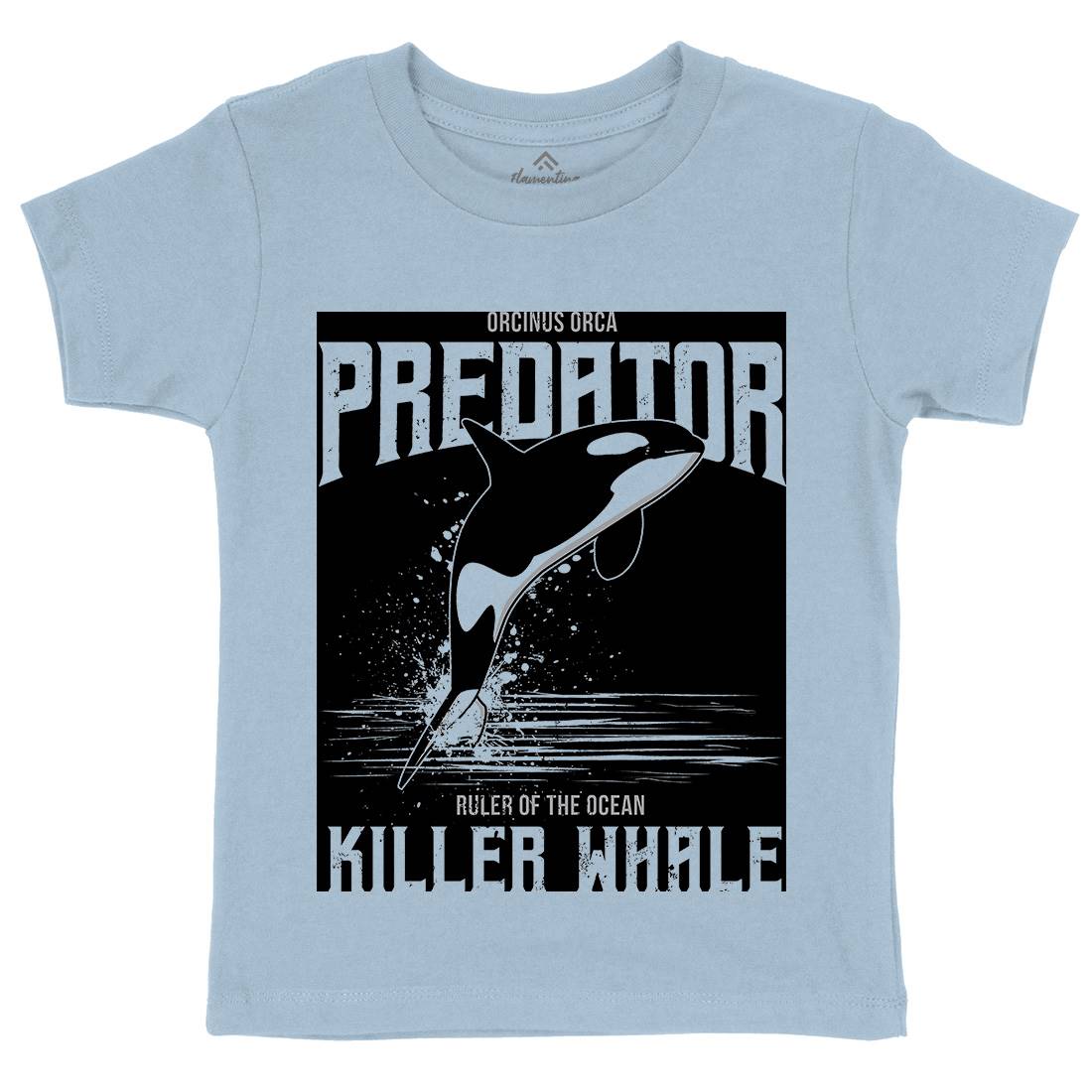 Orca Predator Kids Organic Crew Neck T-Shirt Animals B741
