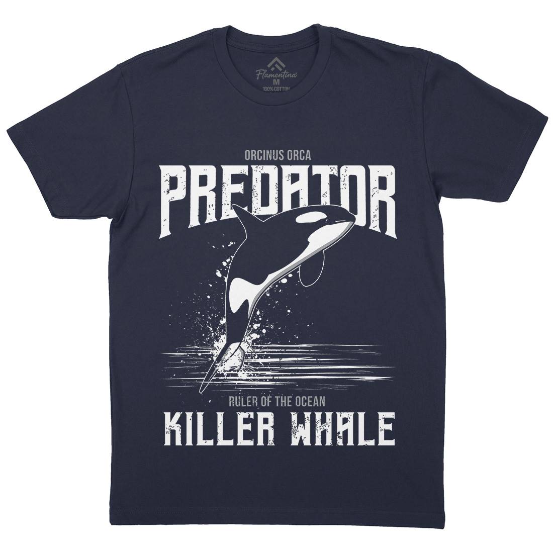 Orca Predator Mens Crew Neck T-Shirt Animals B741