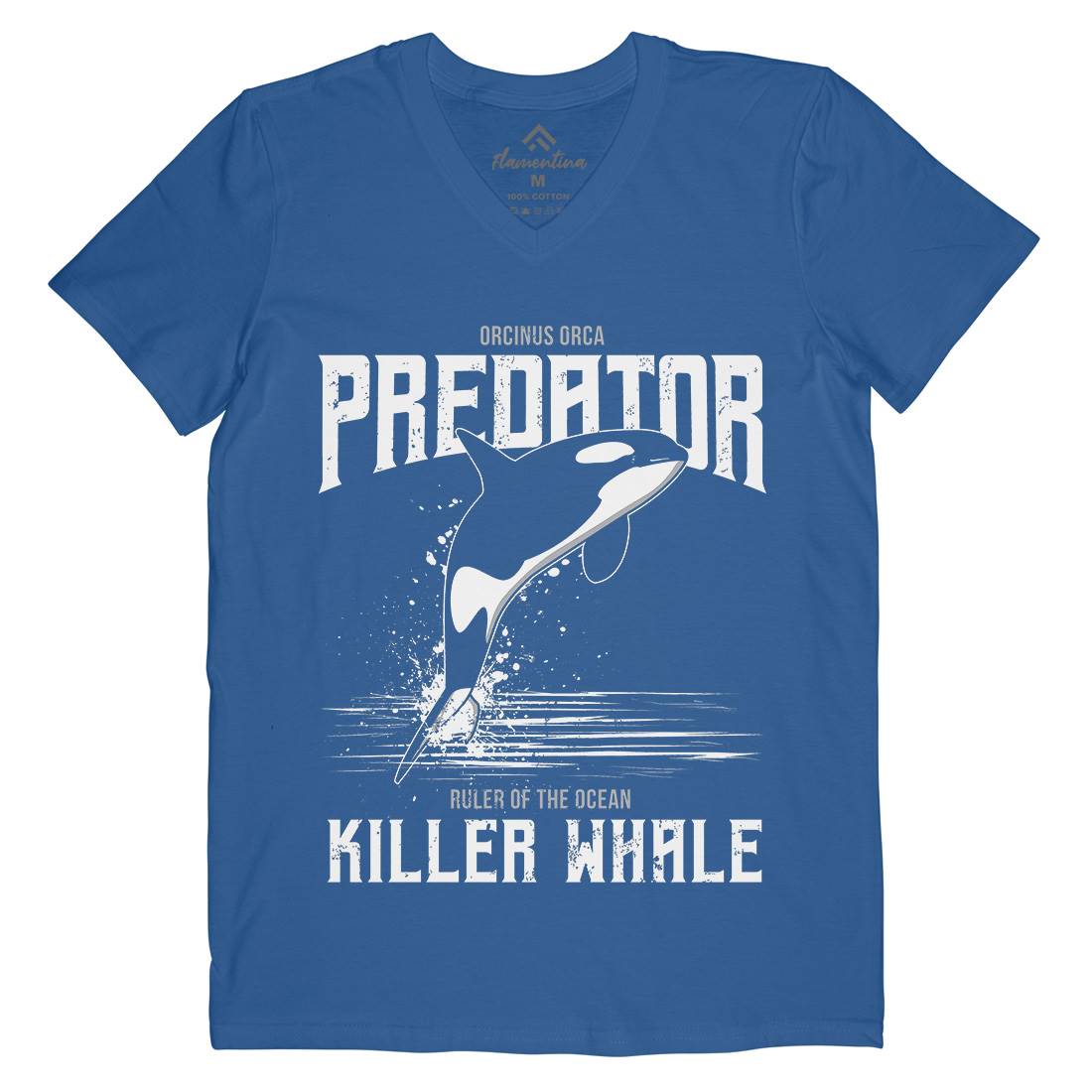 Orca Predator Mens V-Neck T-Shirt Animals B741