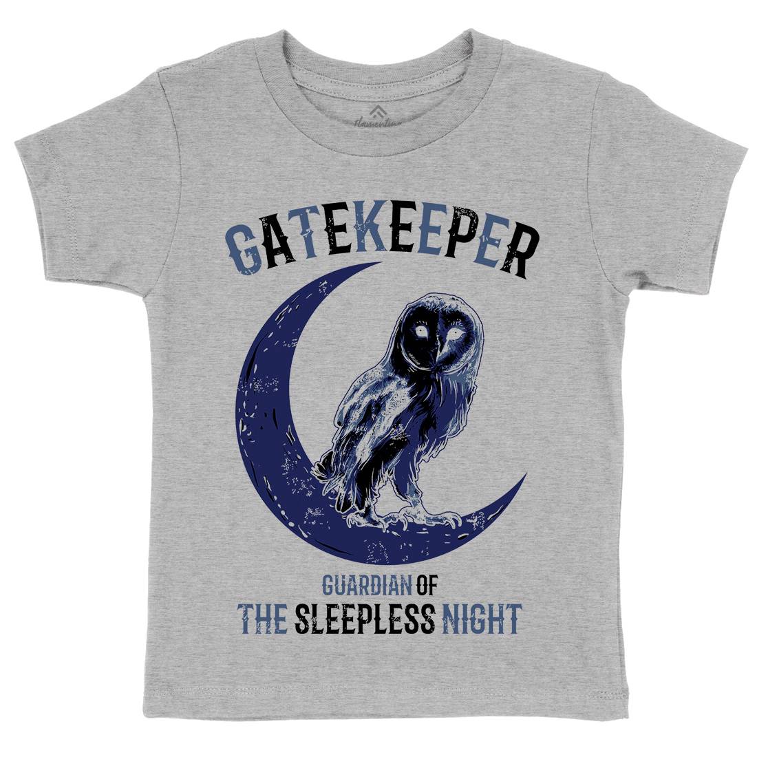 Owl Gatekeeper Kids Crew Neck T-Shirt Animals B742