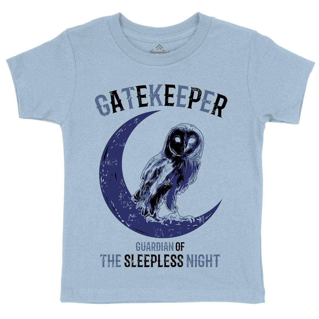 Owl Gatekeeper Kids Organic Crew Neck T-Shirt Animals B742