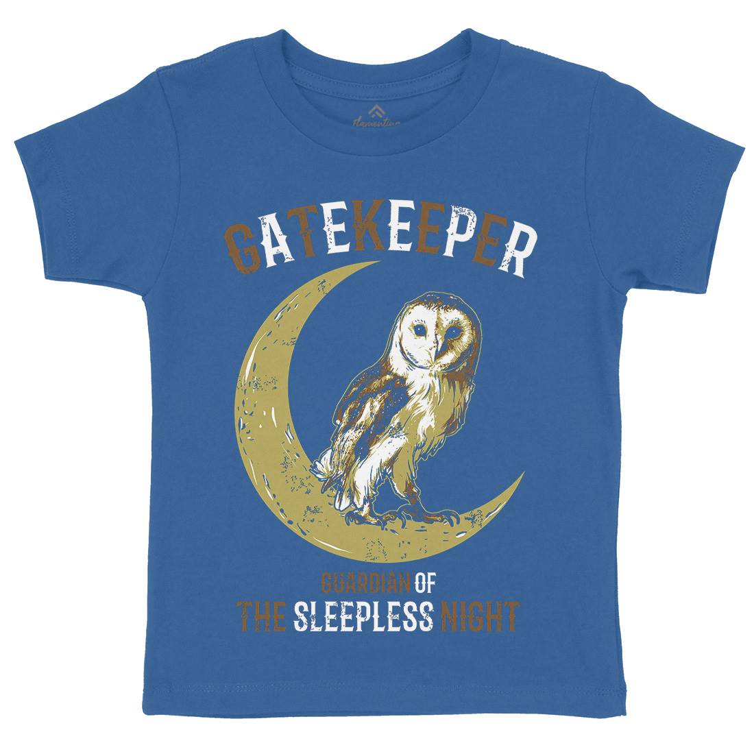 Owl Gatekeeper Kids Crew Neck T-Shirt Animals B742