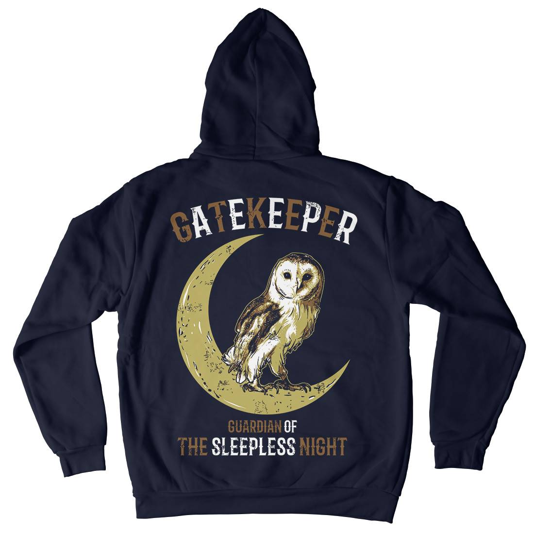 Owl Gatekeeper Mens Hoodie With Pocket Animals B742