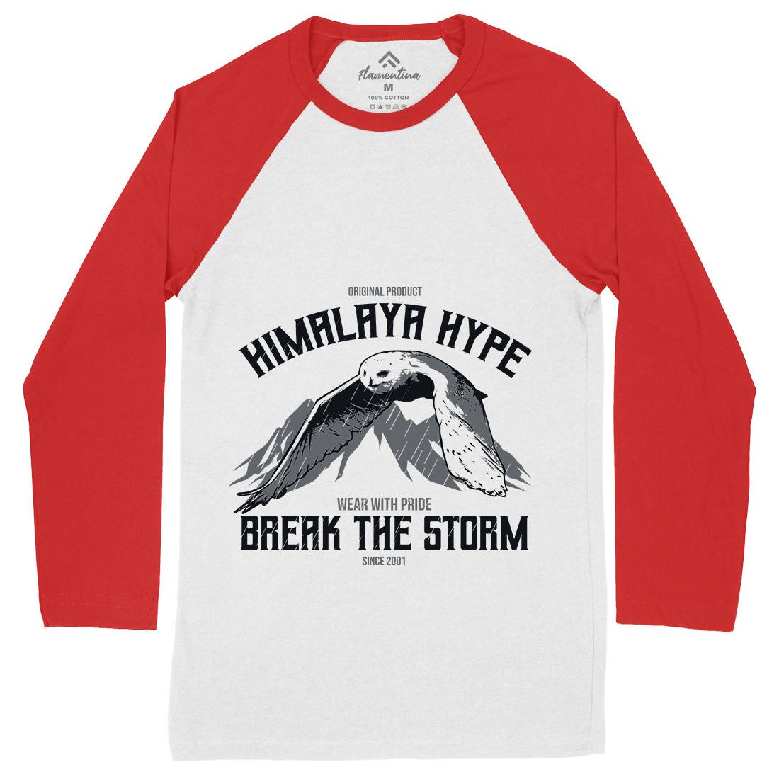 Owl Himalaya Mens Long Sleeve Baseball T-Shirt Animals B743