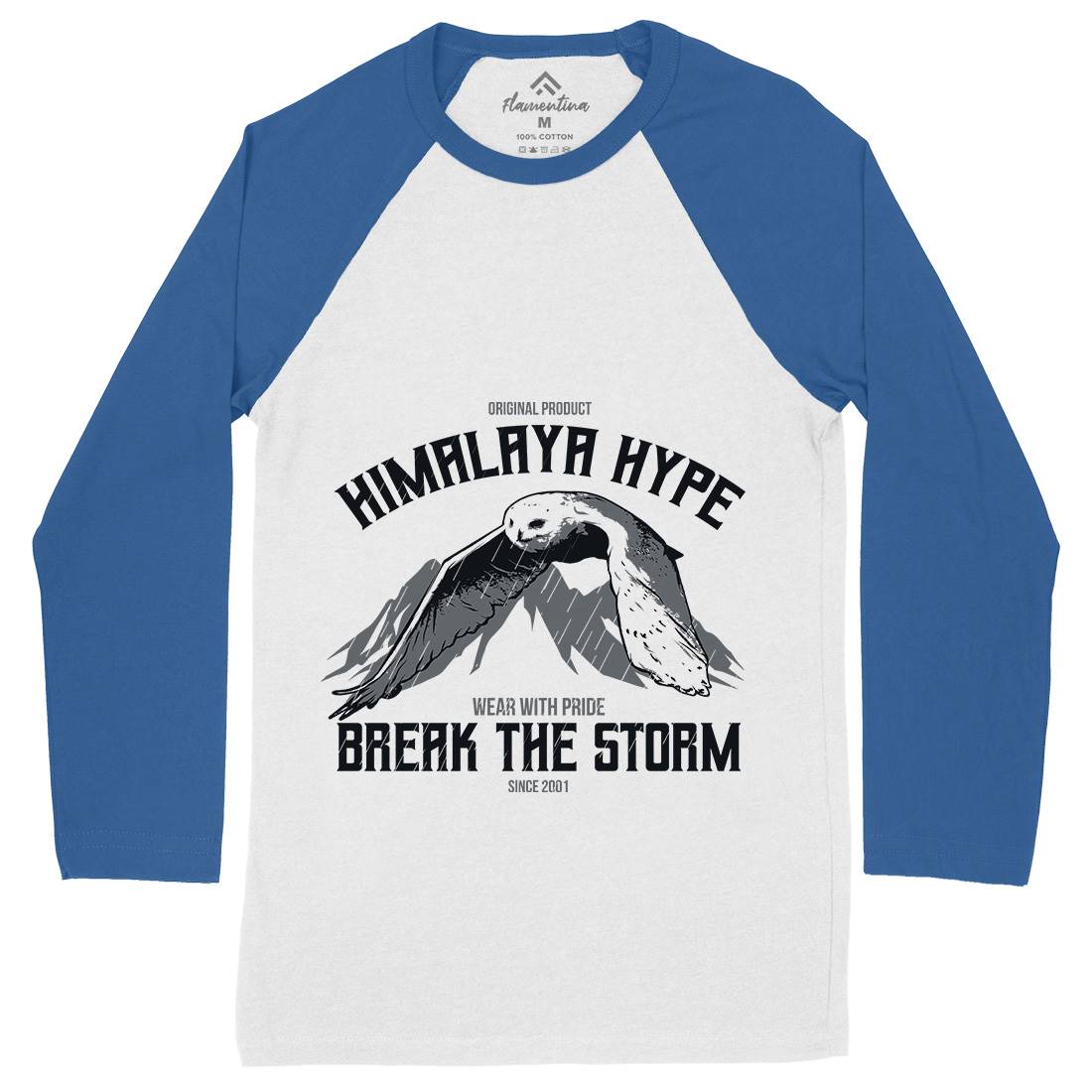 Owl Himalaya Mens Long Sleeve Baseball T-Shirt Animals B743