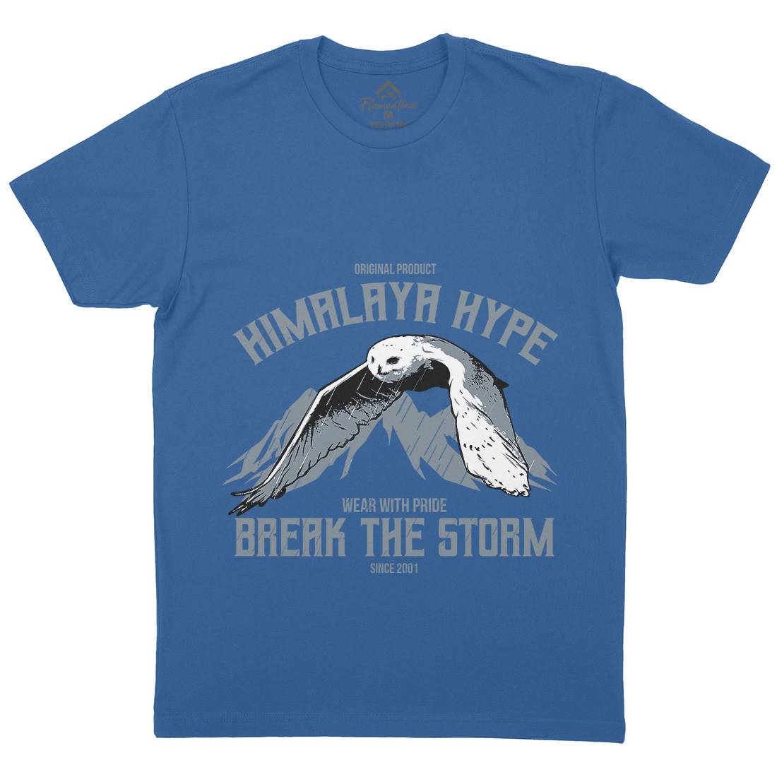 Owl Himalaya Mens Organic Crew Neck T-Shirt Animals B743
