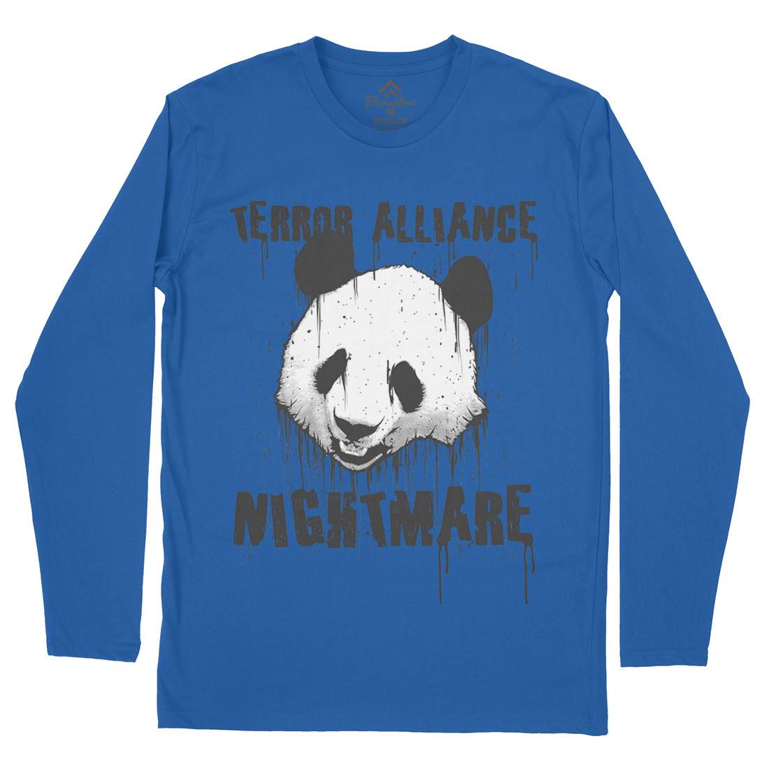 Panda Terror Mens Long Sleeve T-Shirt Animals B745