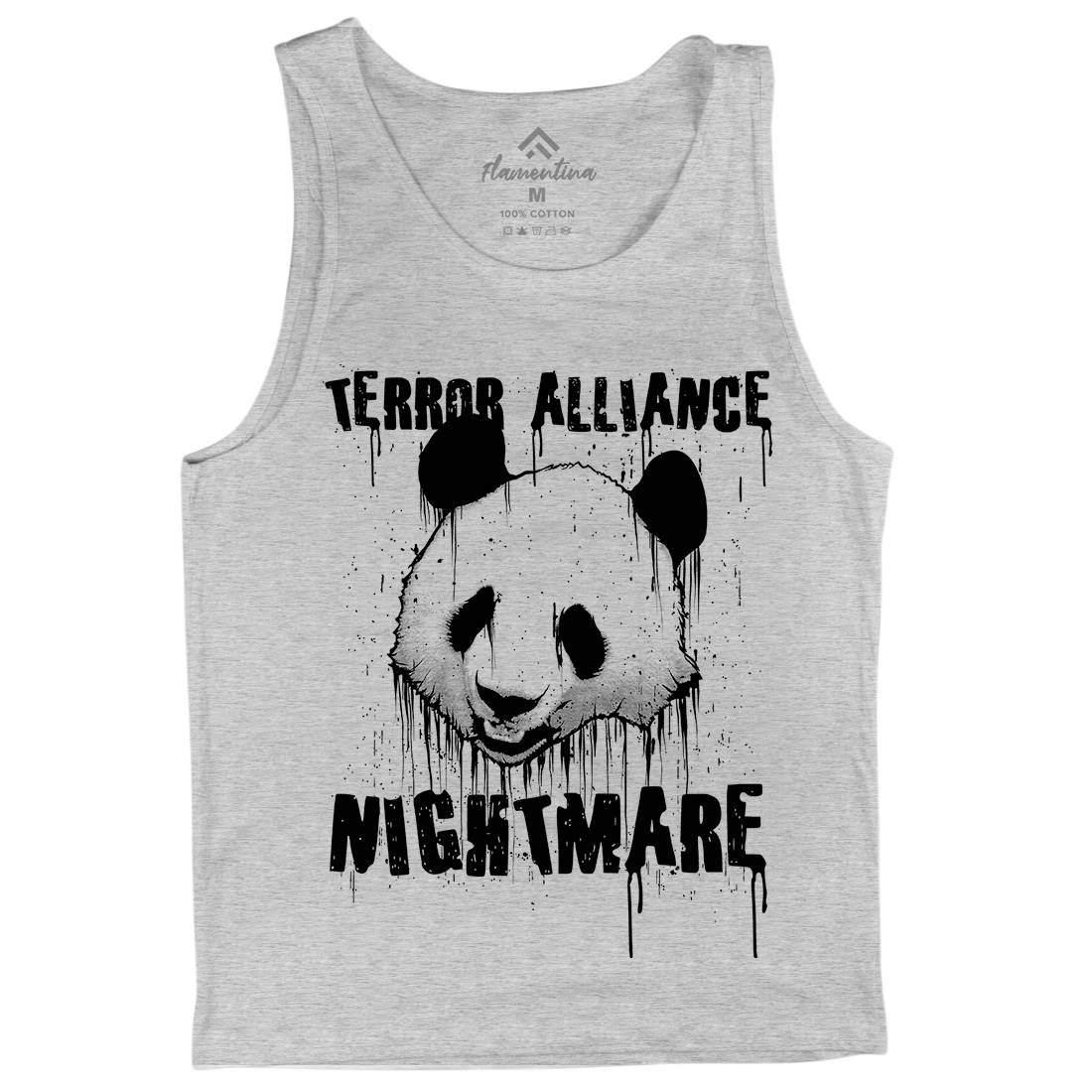 Panda Terror Mens Tank Top Vest Animals B745