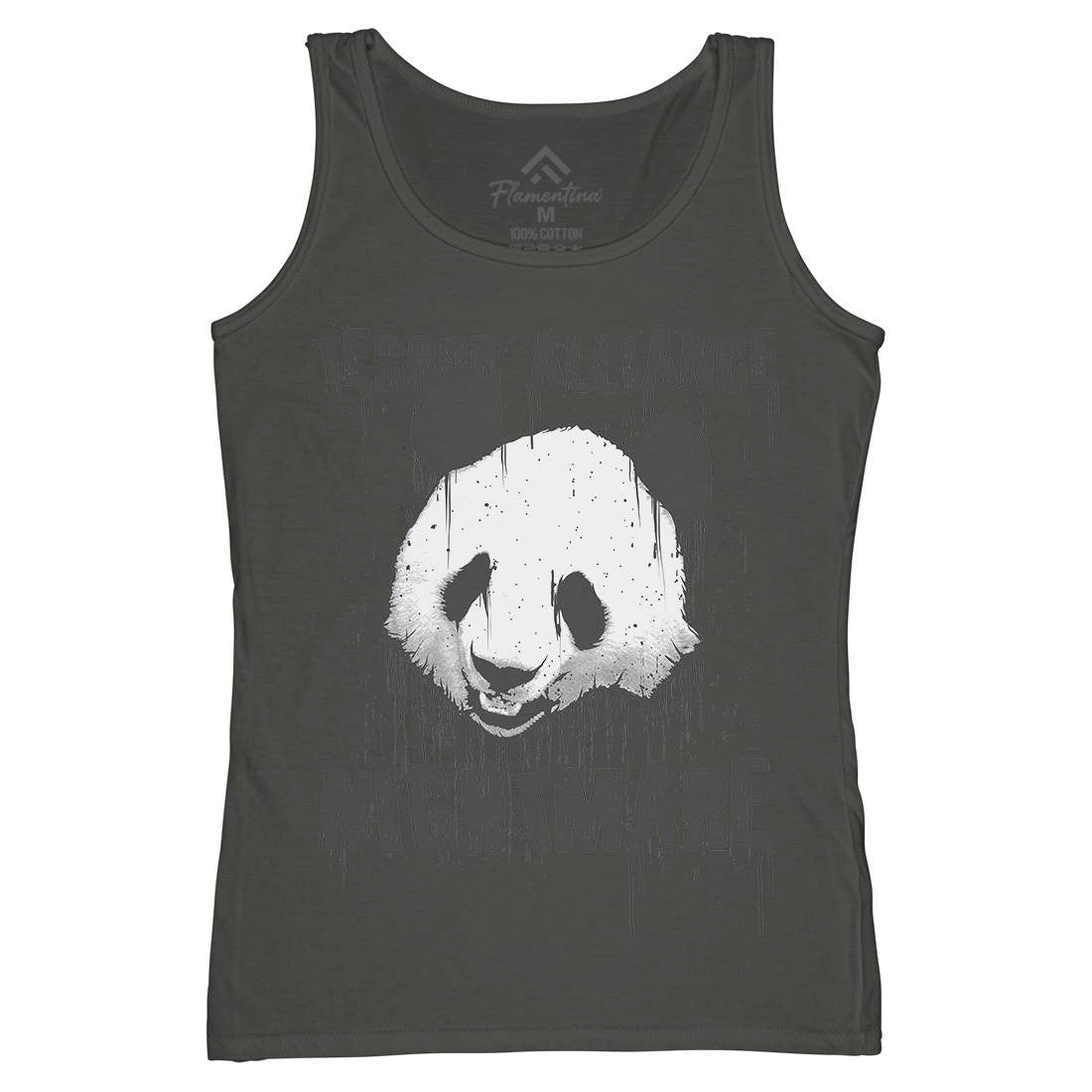 Panda Terror Womens Organic Tank Top Vest Animals B745