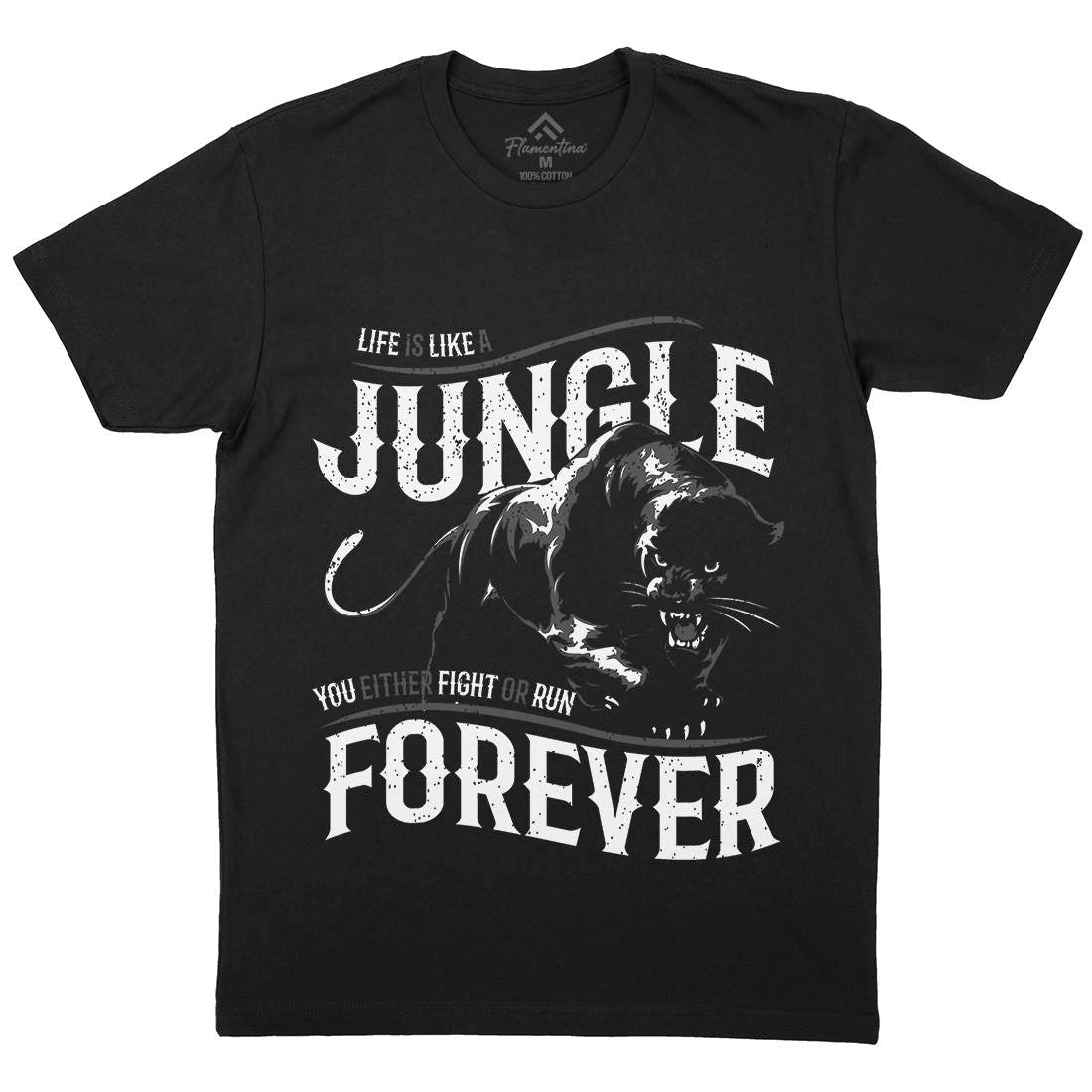 Panther Jungle Mens Crew Neck T-Shirt Animals B746