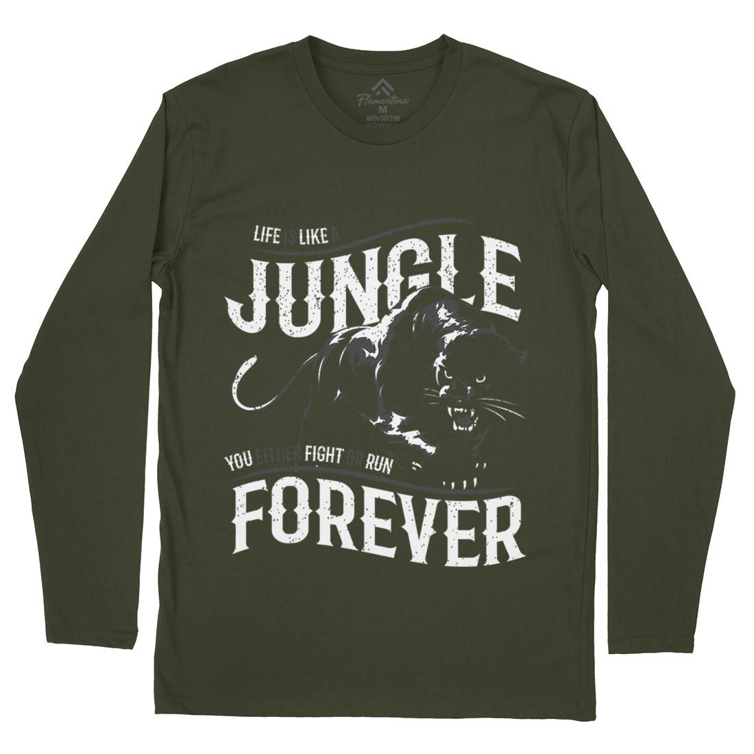 Panther Jungle Mens Long Sleeve T-Shirt Animals B746