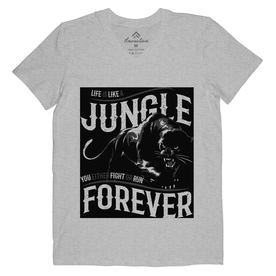 Panther Jungle Mens V-Neck T-Shirt Animals B746