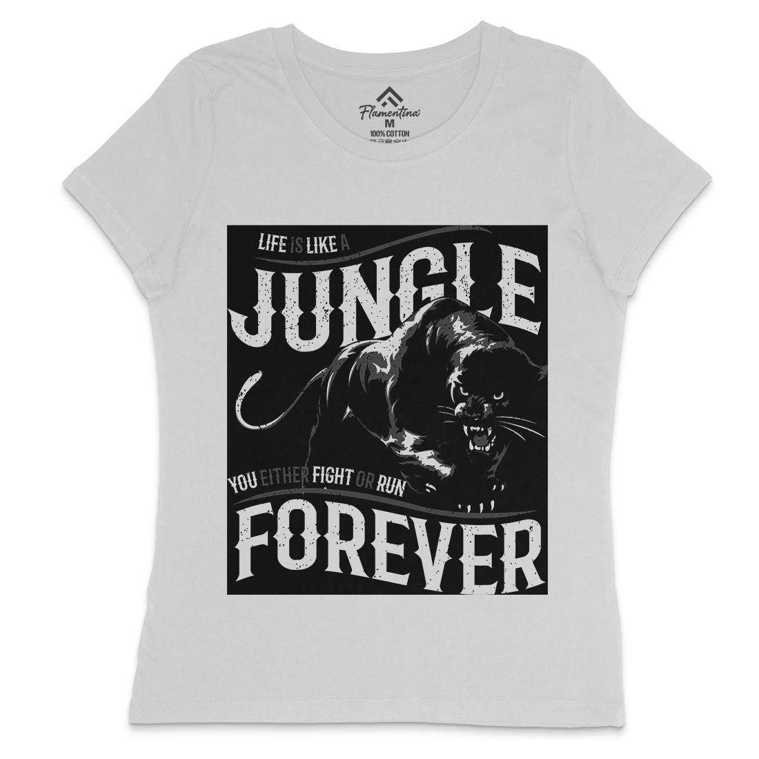 Panther Jungle Womens Crew Neck T-Shirt Animals B746