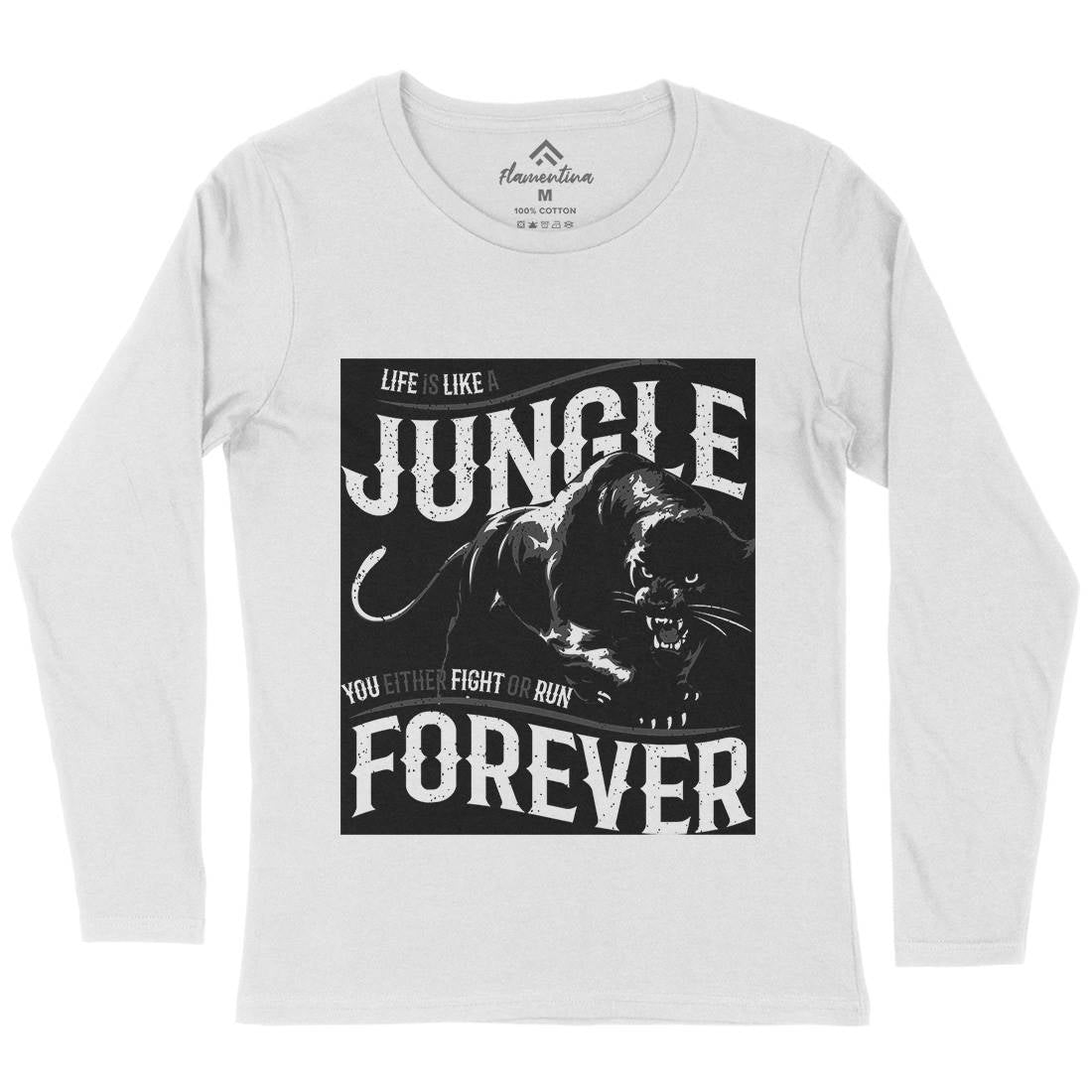 Panther Jungle Womens Long Sleeve T-Shirt Animals B746