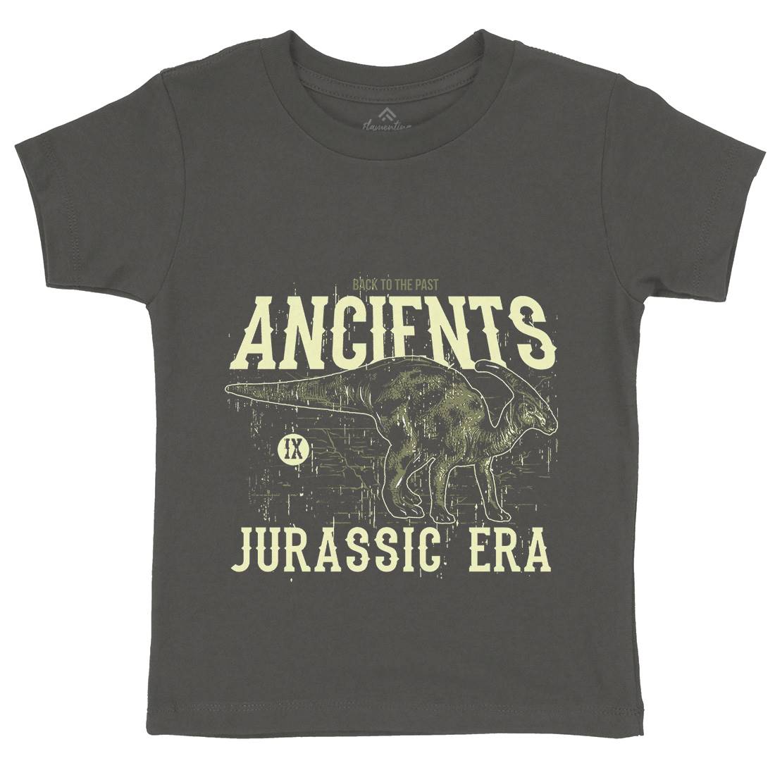 Parasaurolophus Kids Crew Neck T-Shirt Animals B748