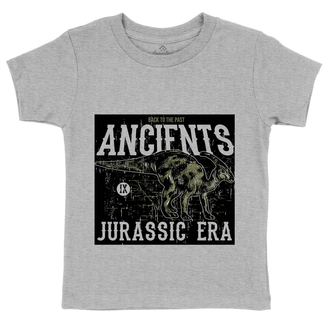 Parasaurolophus Kids Organic Crew Neck T-Shirt Animals B748