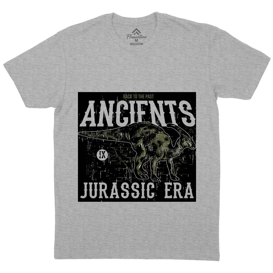 Parasaurolophus Mens Crew Neck T-Shirt Animals B748