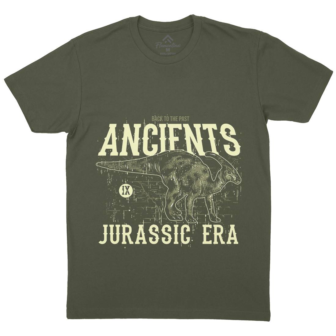 Parasaurolophus Mens Crew Neck T-Shirt Animals B748