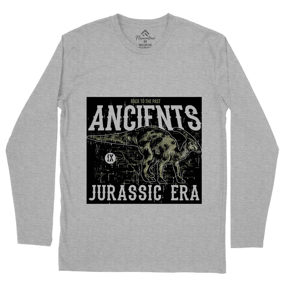 Parasaurolophus Mens Long Sleeve T-Shirt Animals B748