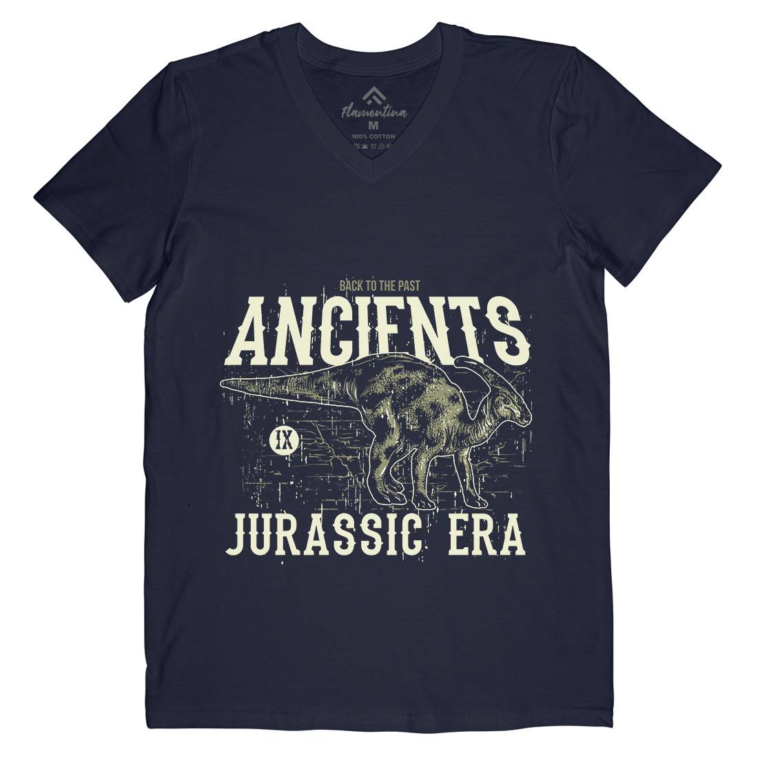 Parasaurolophus Mens V-Neck T-Shirt Animals B748