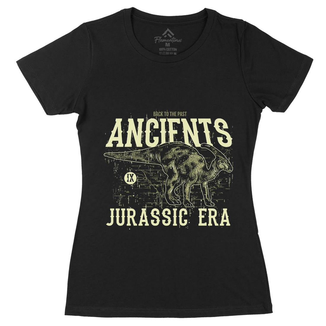 Parasaurolophus Womens Organic Crew Neck T-Shirt Animals B748