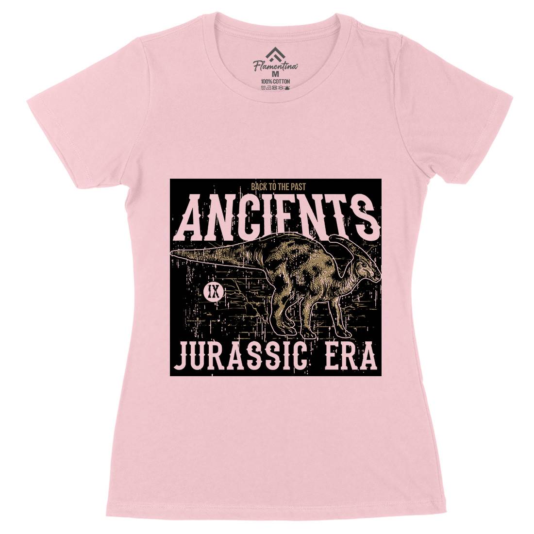 Parasaurolophus Womens Organic Crew Neck T-Shirt Animals B748