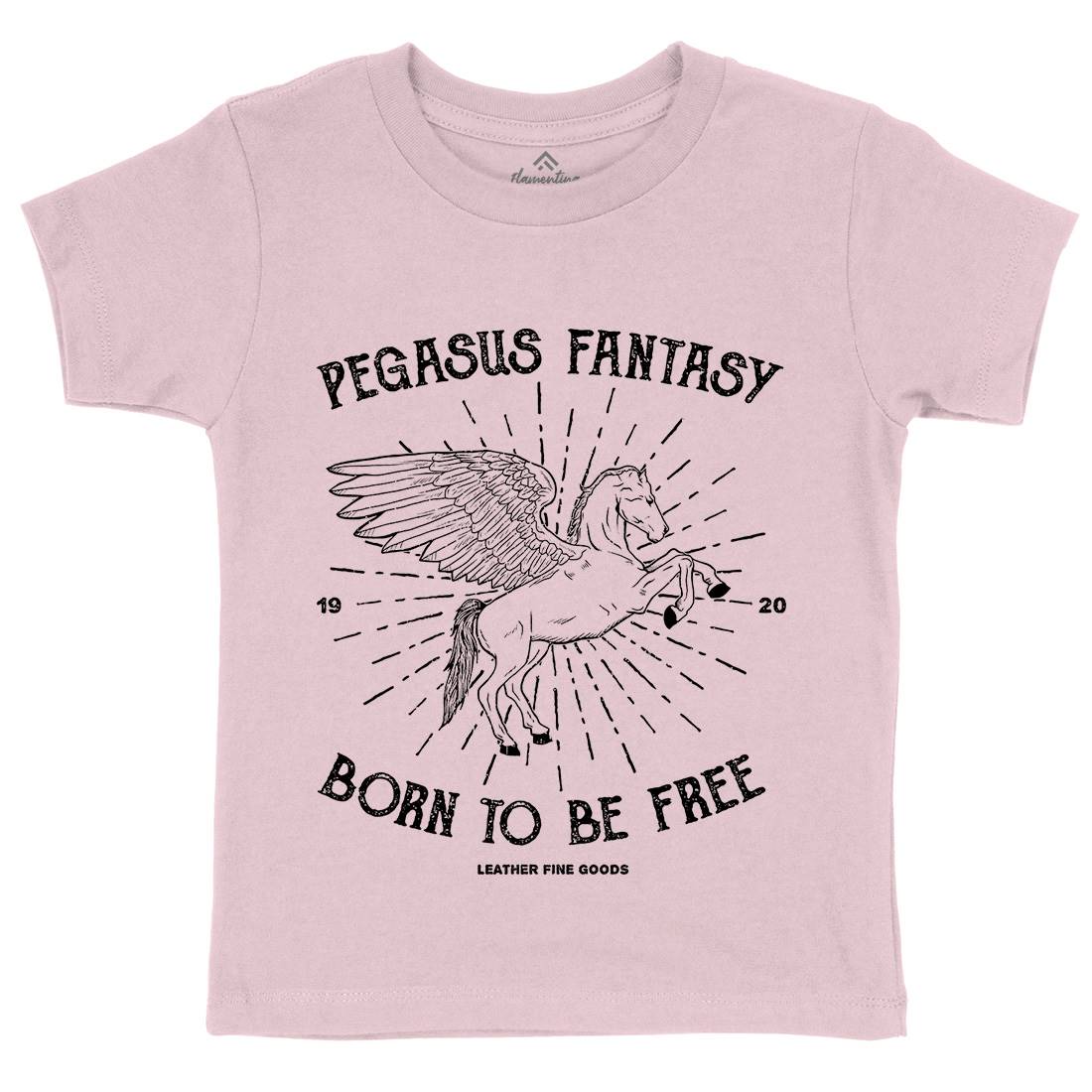 Pegasus Fantasy Kids Crew Neck T-Shirt Animals B749