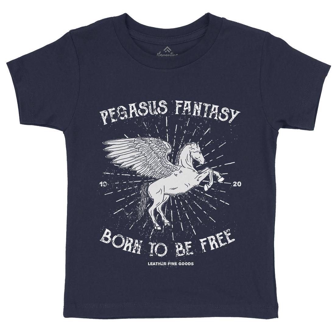 Pegasus Fantasy Kids Organic Crew Neck T-Shirt Animals B749