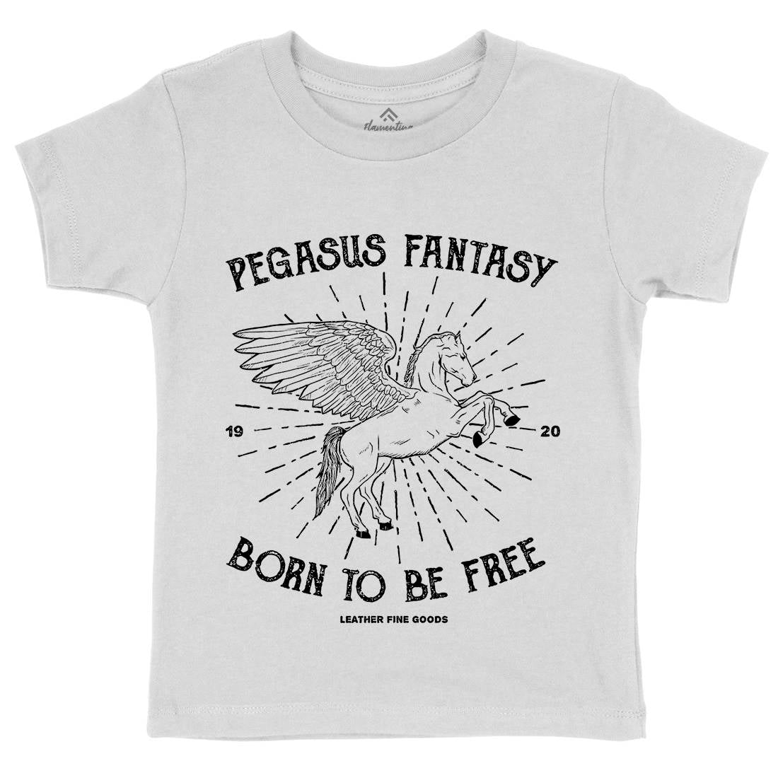 Pegasus Fantasy Kids Crew Neck T-Shirt Animals B749