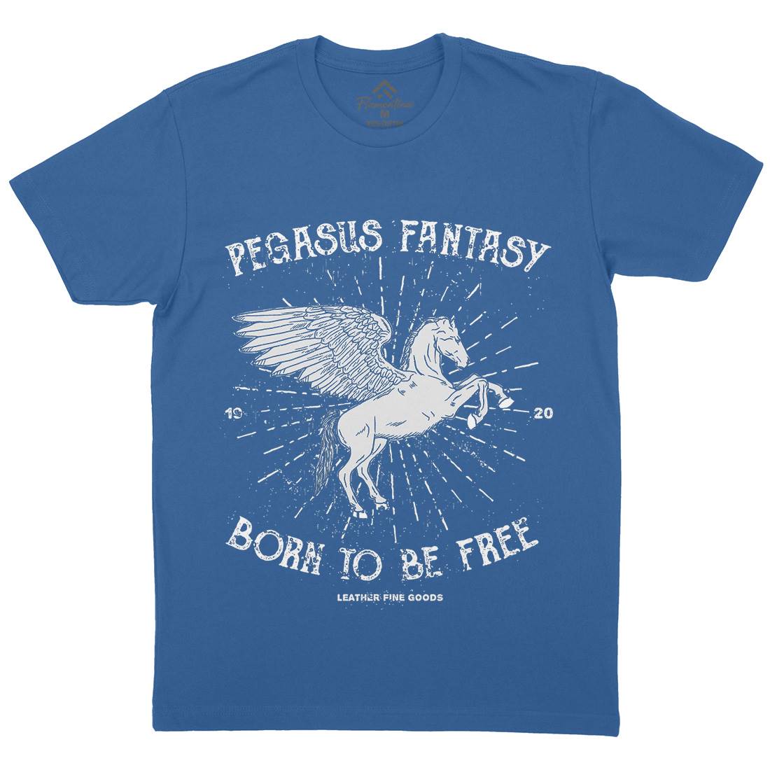 Pegasus Fantasy Mens Organic Crew Neck T-Shirt Animals B749