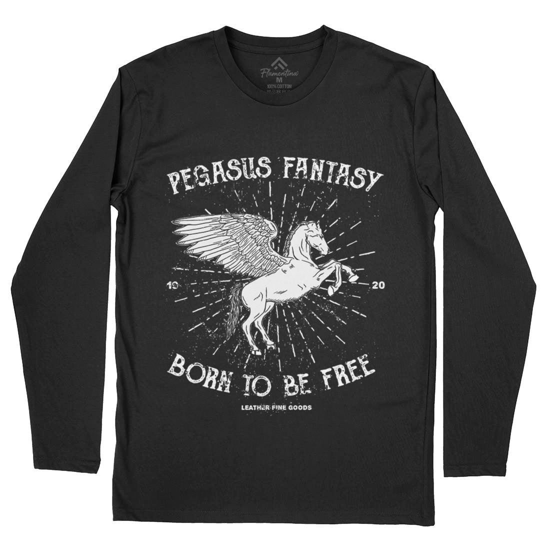 Pegasus Fantasy Mens Long Sleeve T-Shirt Animals B749