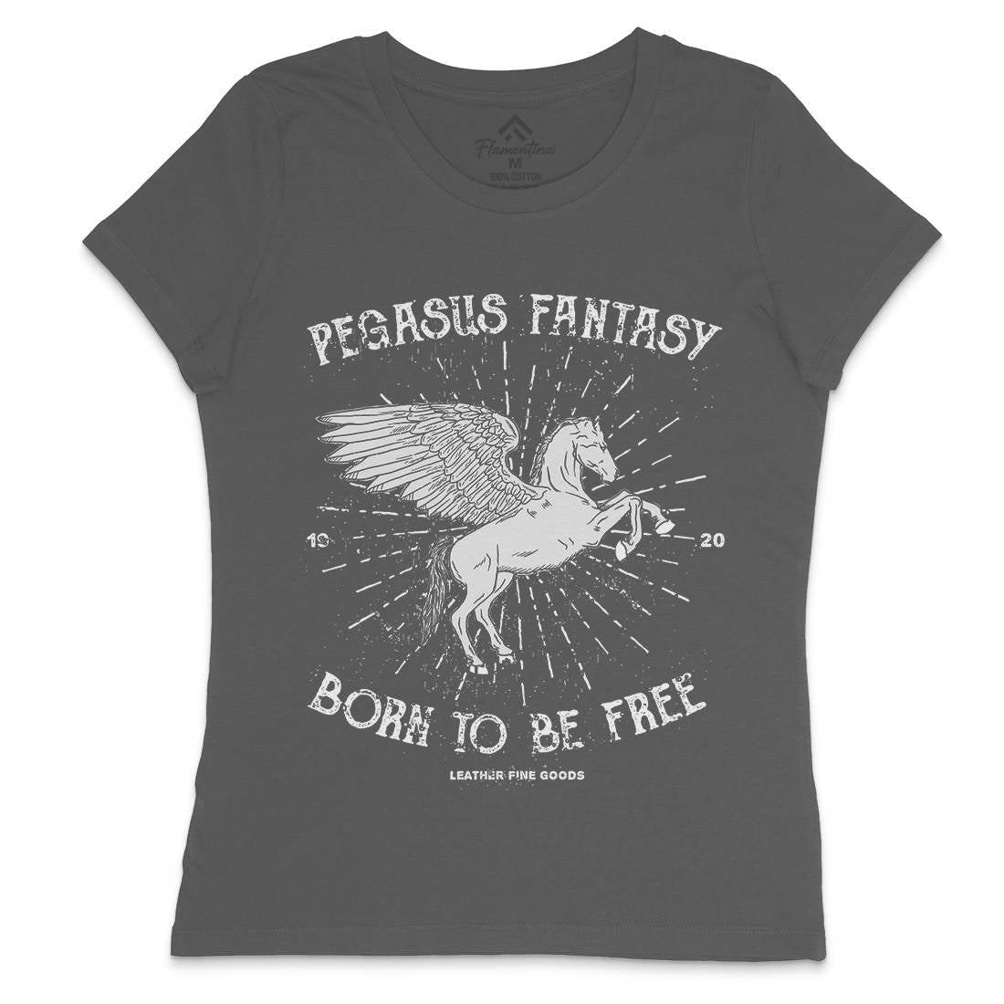 Pegasus Fantasy Womens Crew Neck T-Shirt Animals B749