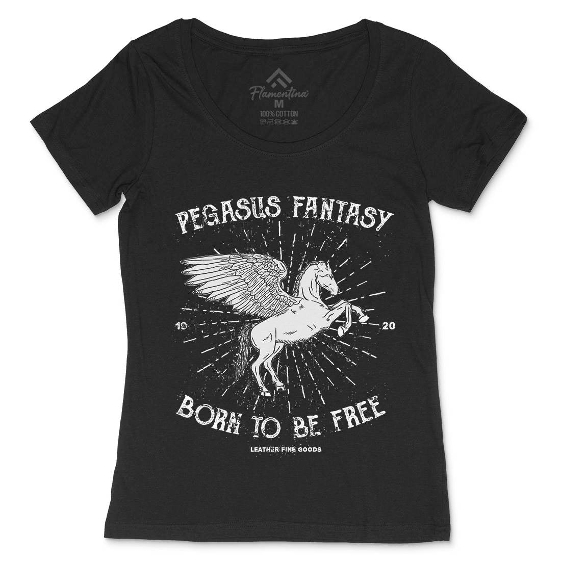 Pegasus Fantasy Womens Scoop Neck T-Shirt Animals B749
