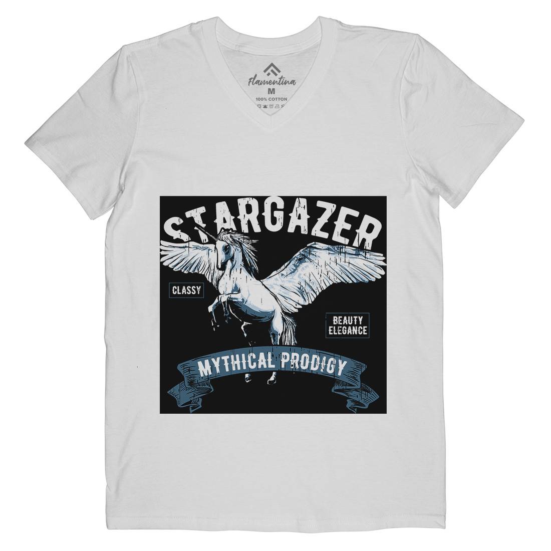 Pegasus Stargazer Mens V-Neck T-Shirt Animals B750