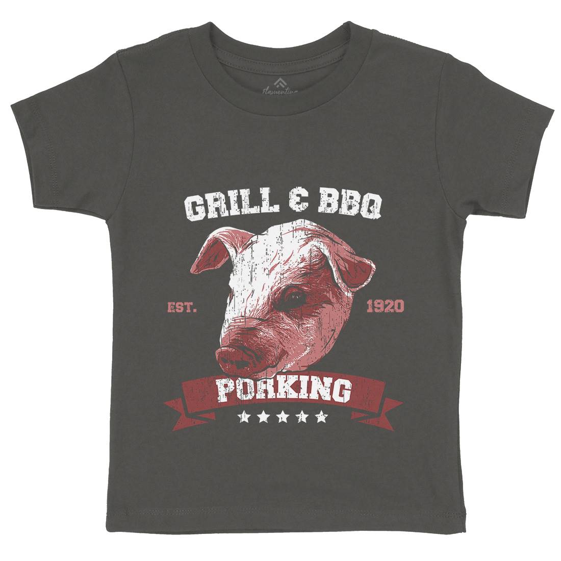 Pork King Kids Organic Crew Neck T-Shirt Animals B751