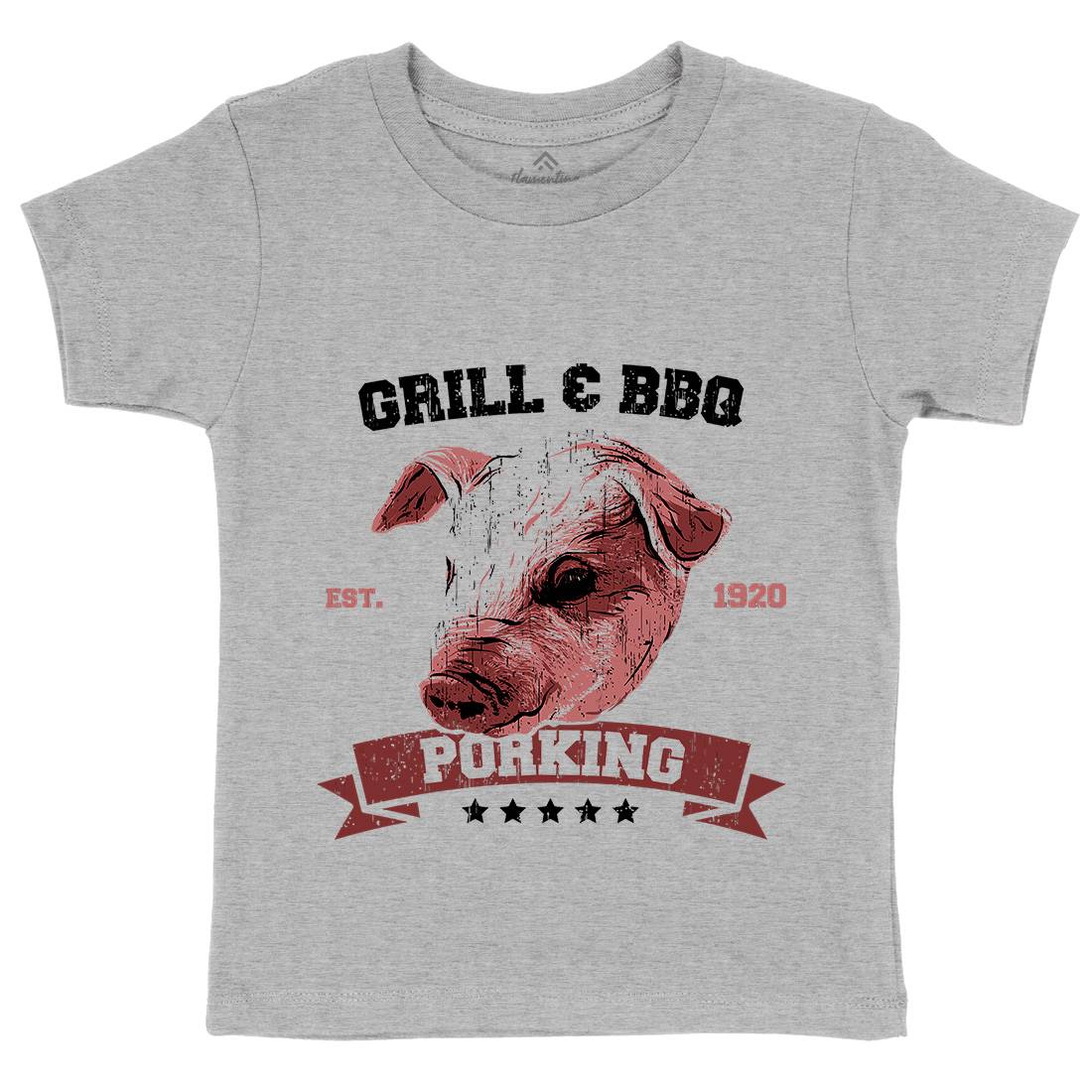 Pork King Kids Organic Crew Neck T-Shirt Animals B751