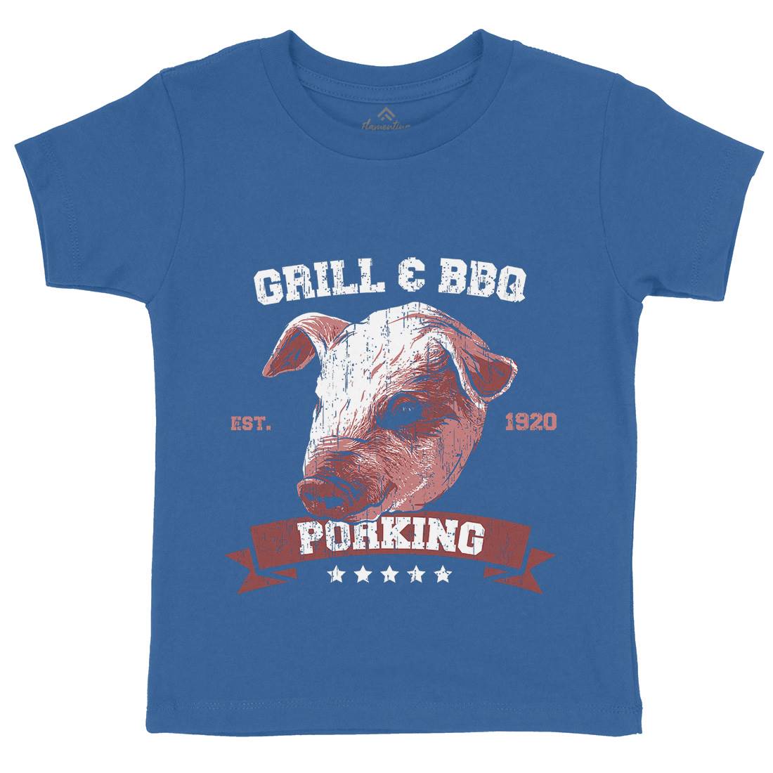 Pork King Kids Crew Neck T-Shirt Animals B751