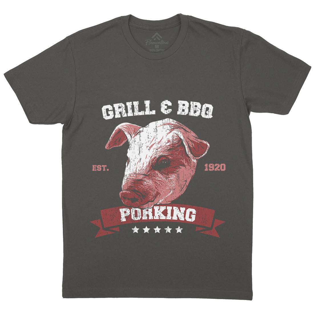 Pork King Mens Crew Neck T-Shirt Animals B751