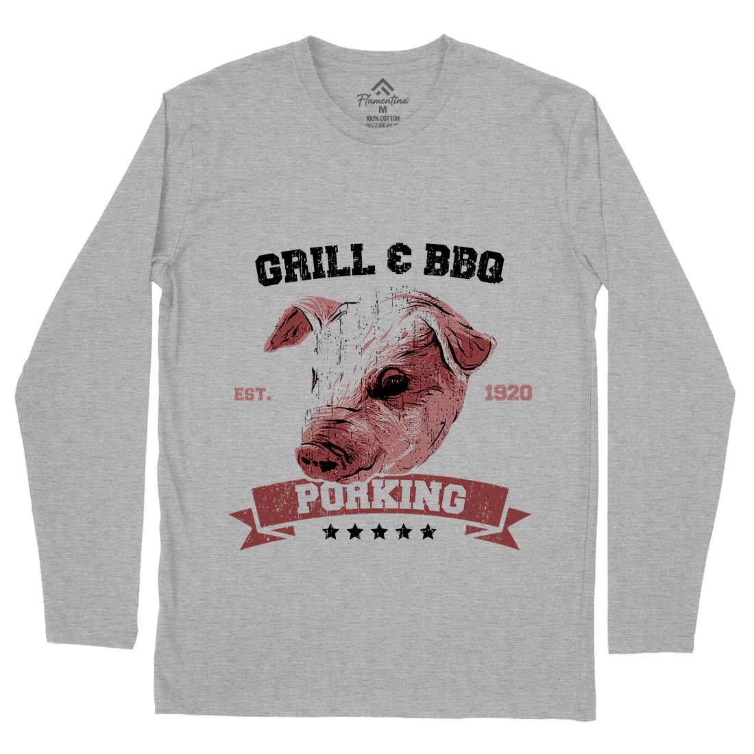 Pork King Mens Long Sleeve T-Shirt Animals B751