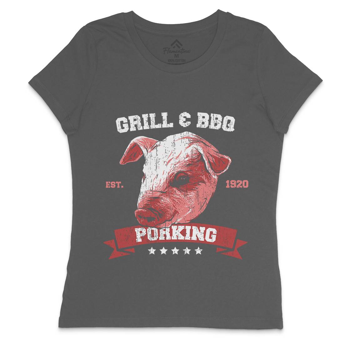 Pork King Womens Crew Neck T-Shirt Animals B751