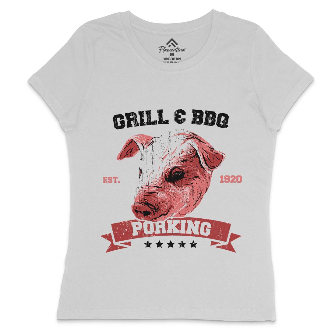 Pork King Womens Crew Neck T-Shirt Animals B751