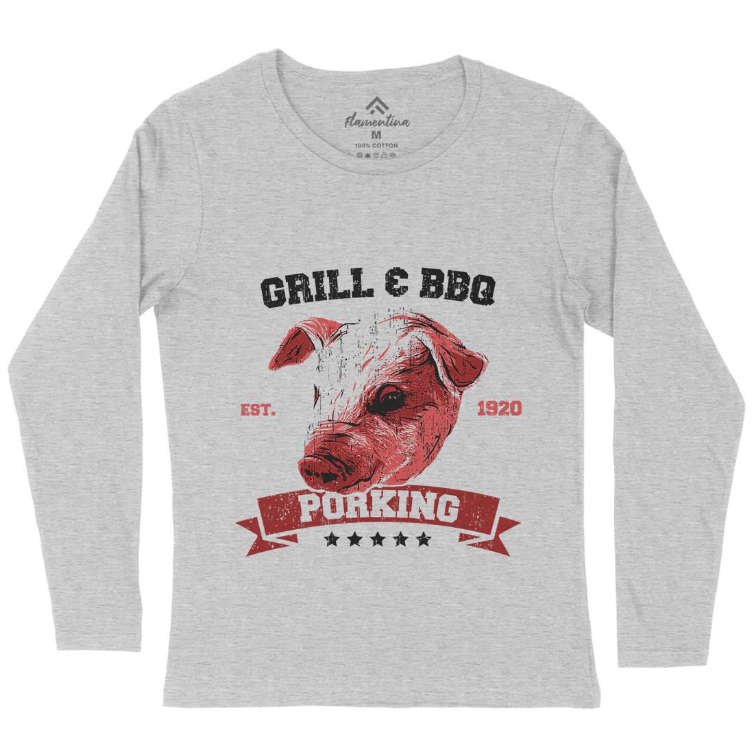 Pork King Womens Long Sleeve T-Shirt Animals B751